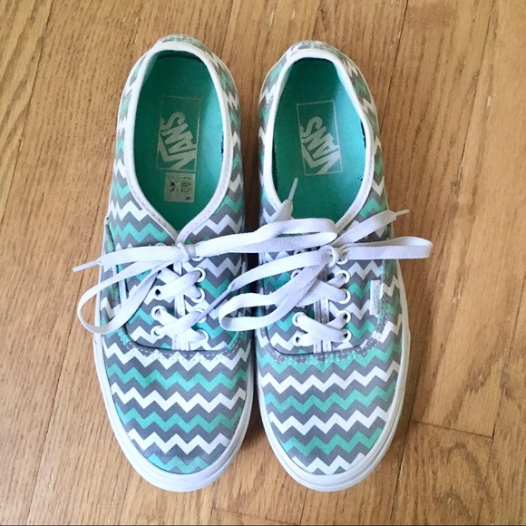 gray teal vans